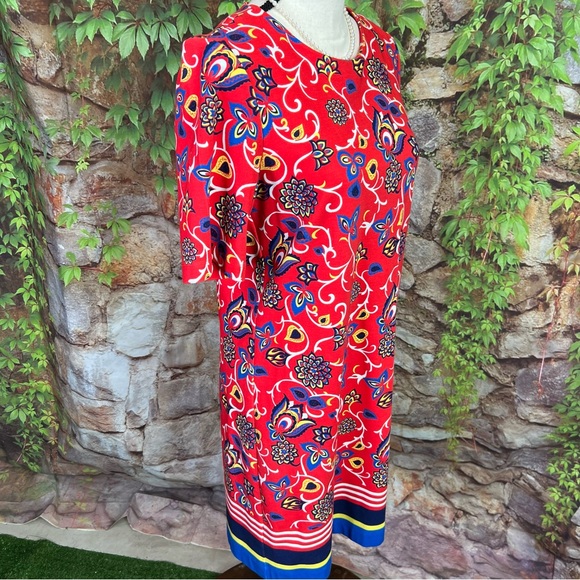 DRAPER JAMES Oak Hill Vines Hillsboro Floral Paisley Shift Dress, M - Picture 12 of 15